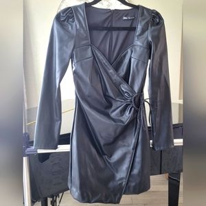 Zara faux leather dress